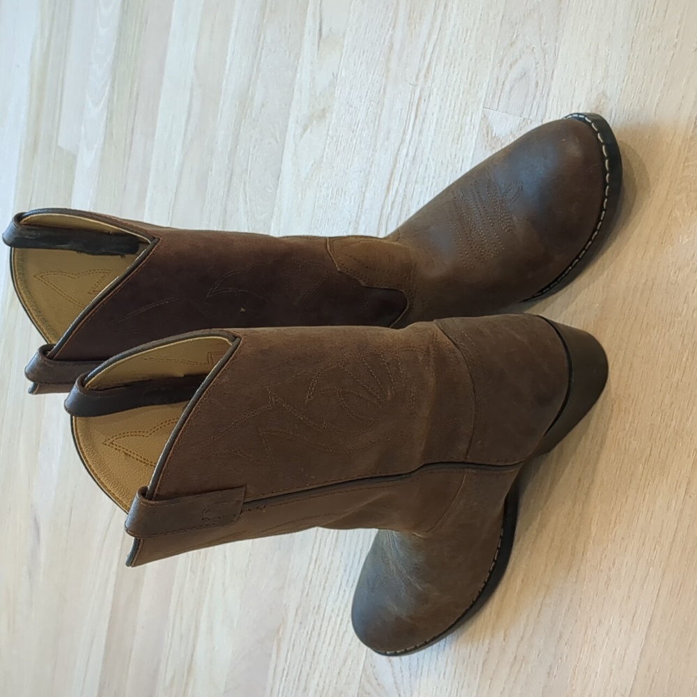 Masterson Boot Co. Nubuck SueBrown Leather Western Cowboy Boots Women’s Sz 5.5M